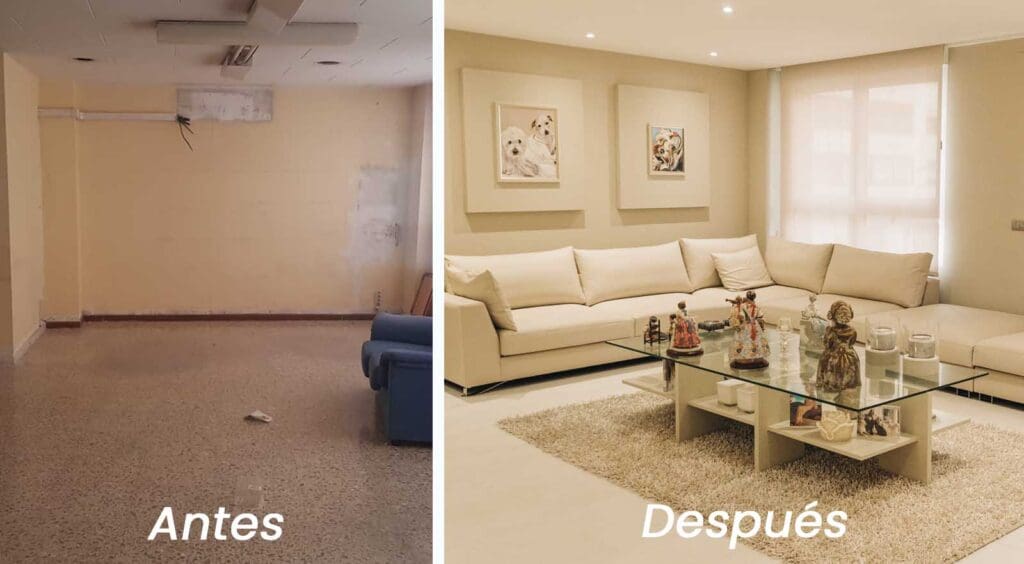 Reforma integral Antes y Después